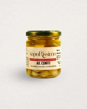 AIL CONFIT À L'HUILE D'OLIVE EXTRA VIERGE