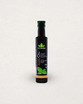 HUILE D'OLIVE EXTRA VIERGE BIO AU BASILIC