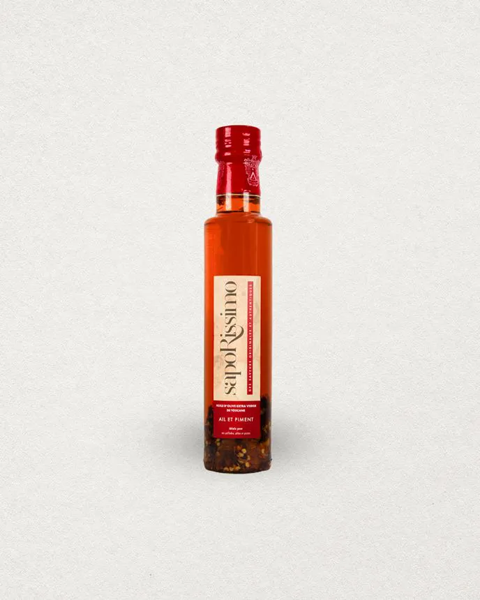 HUILE D'OLIVE E.V. AIL ET PIMENT