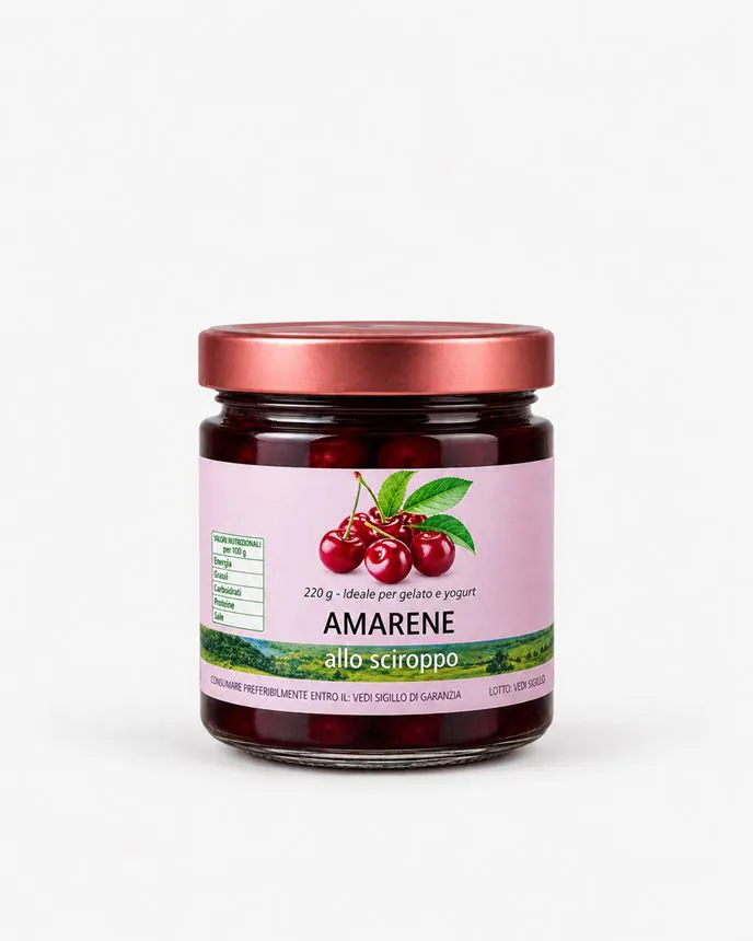 CERISES AMARENE BIO AU SIROP